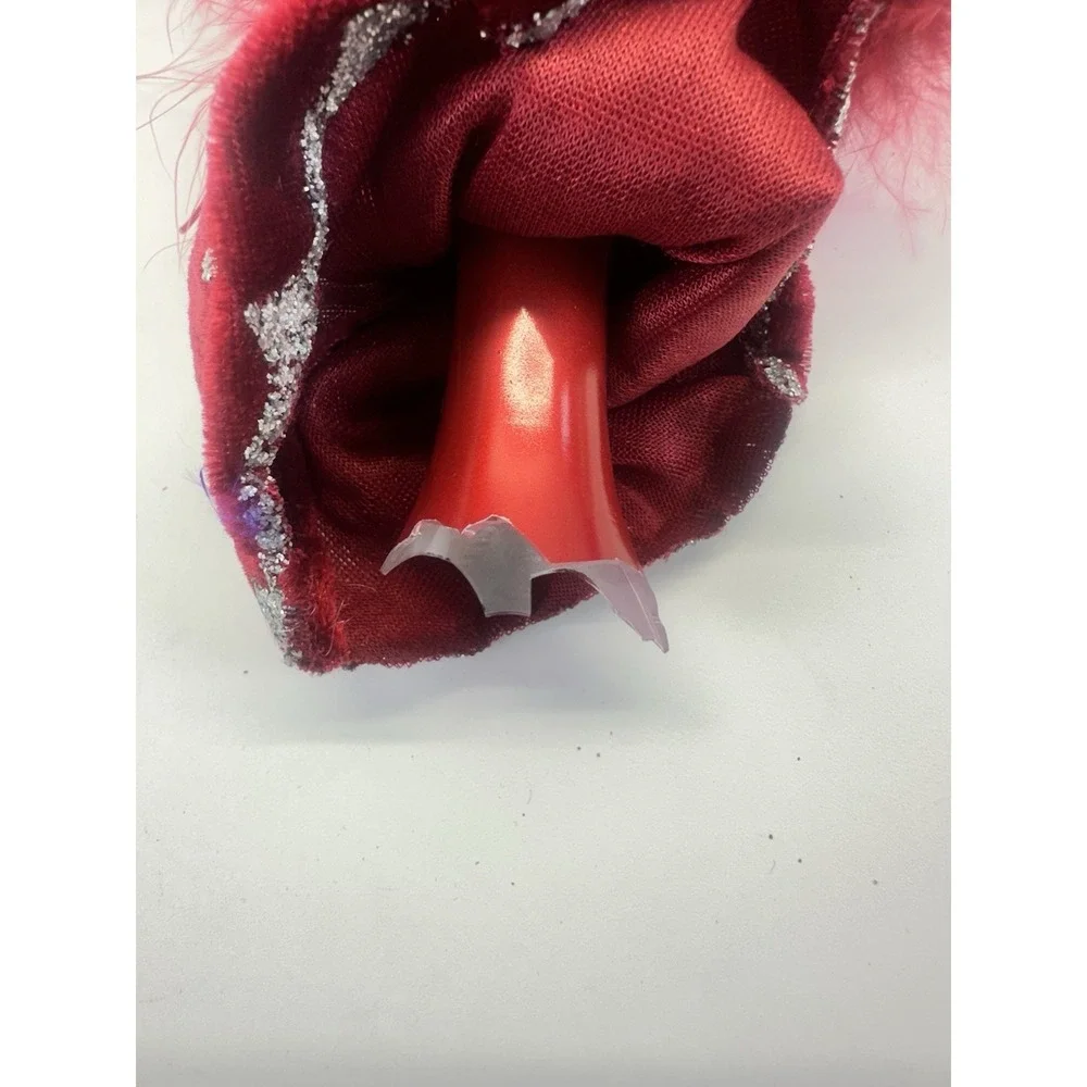 Red Hat Society 21 Ornament Lot Lighted Purple Feather Boa Holiday Decor